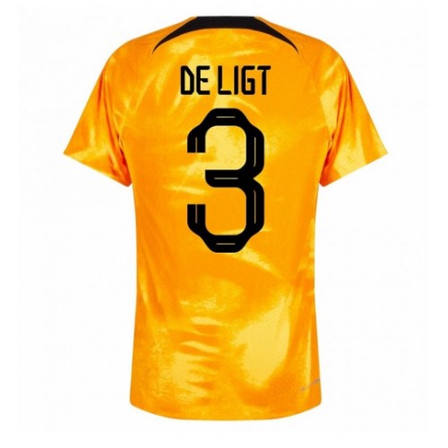 Nederland Matthijs de Ligt #3 Hjemmedrakt VM 2022 Kortermet Nederland Matthijs de Ligt #3 Hjemmedrakt VM 2022 Kortermet